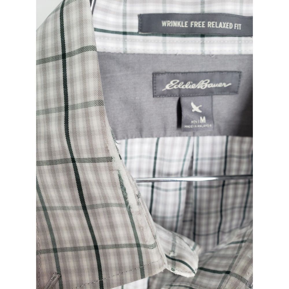 Eddie Bauer Casual Shirt Button Up Long Sleeve Mens Size M‎ Medium Plaid - Picture 8 of 8